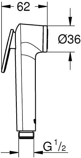 Doccetta GROHE Vitalio cromata con getto regolabile per bagno moderno