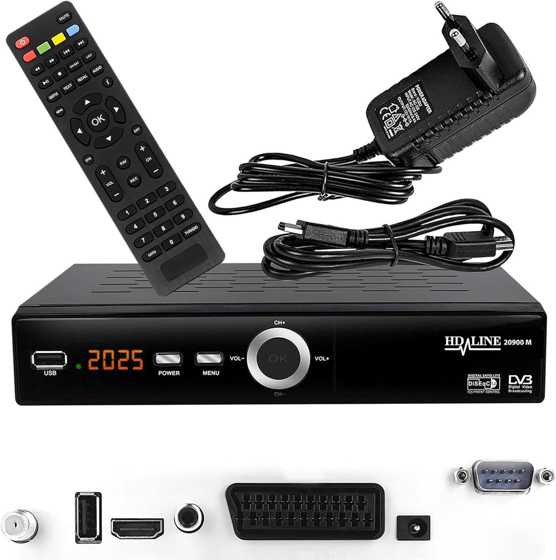 HD-Line 20900M decoder digitale preprogrammato Astra Hotbird Türksat