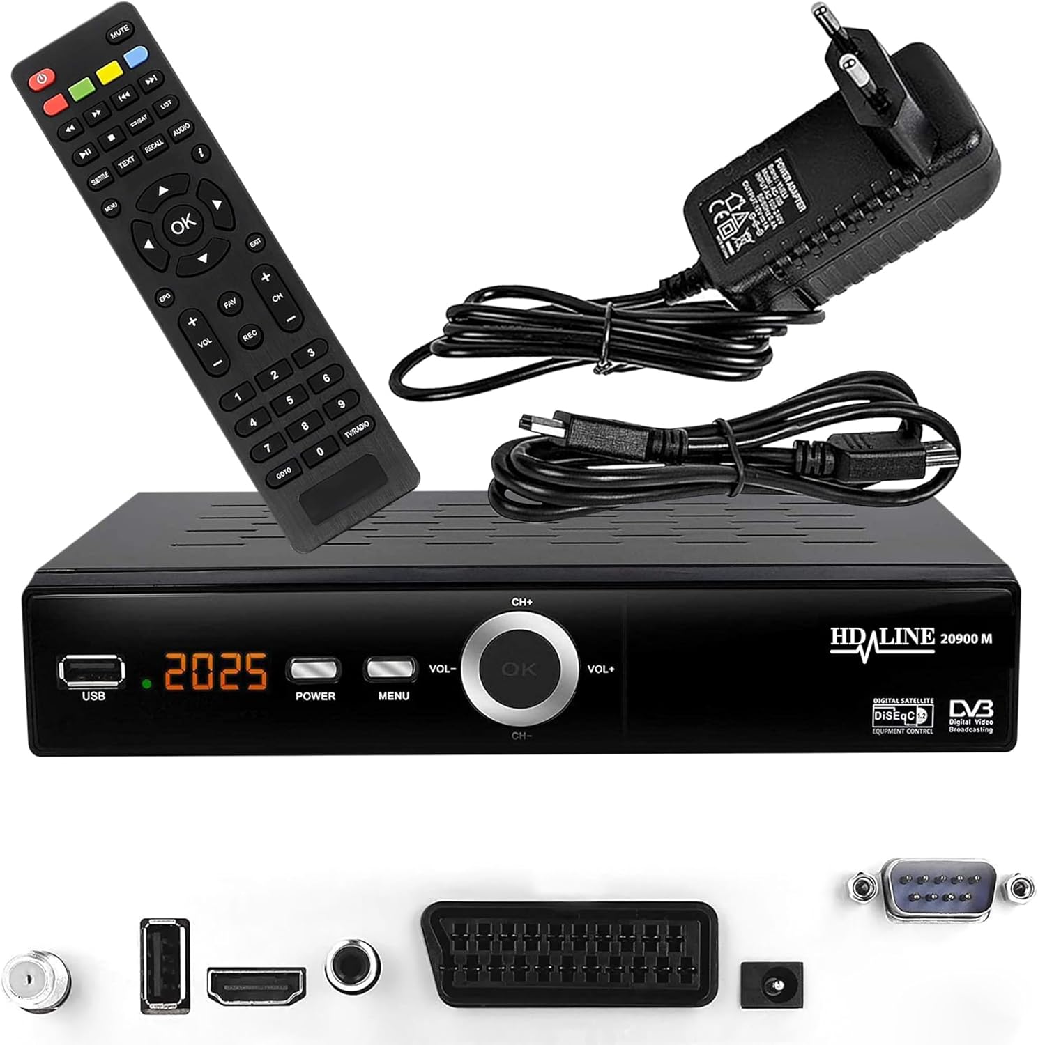 HD-Line 20900M decoder digitale preprogrammato Astra Hotbird Türksat