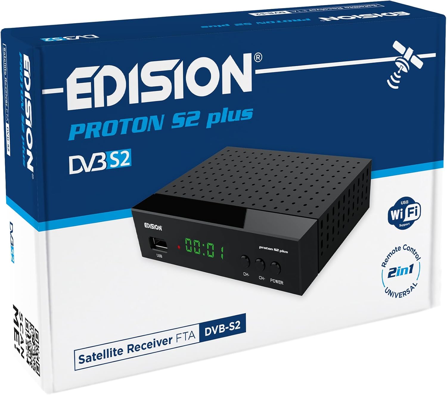 EDISION Proton S2 Plus FTA receiver satellitare digitale dettagli