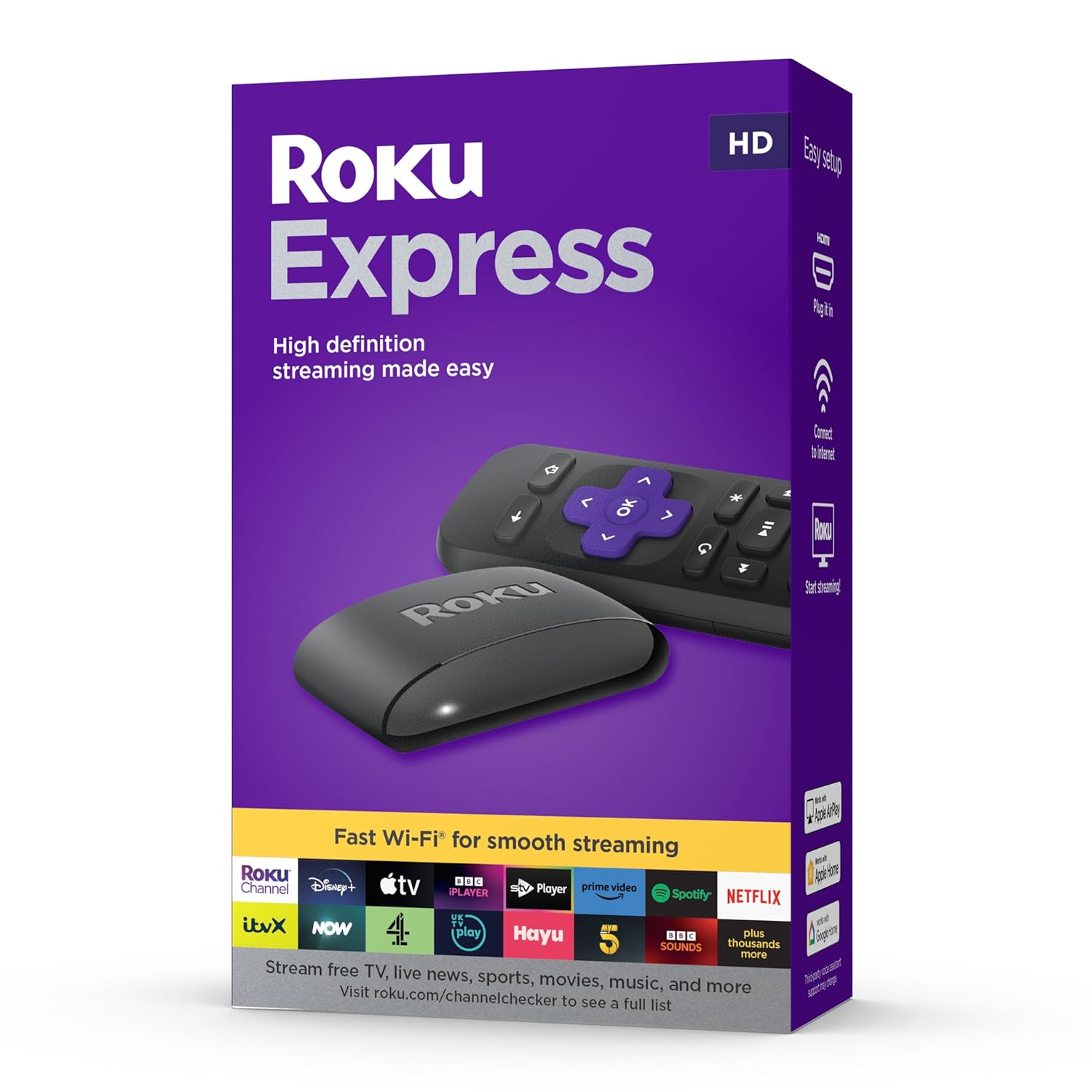 Roku Express HD Streaming Media Player con Telecomando Standard e Cavo HDMI - Image 5