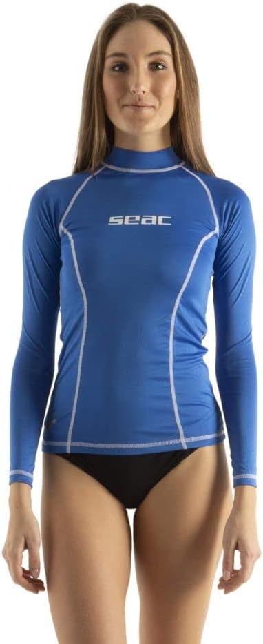 Seac T-Sun Long Lady rash guard UV donna blu taglia M per snorkeling