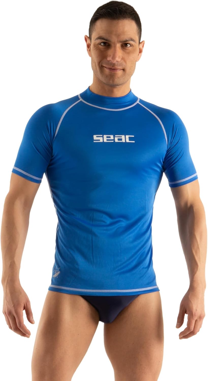 Maglia protettiva anti-UV Seac T-Sun maniche corte colore blu
