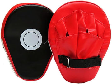PIQIUQIU pao boxe professionali colpitori Muay Thai rosso nero 25.5cm