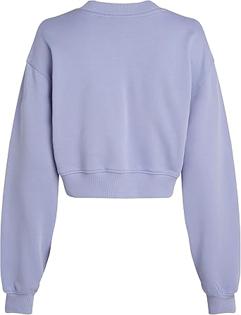 Calvin Klein felpa donna cropped viola Persian Violet taglia 3XL