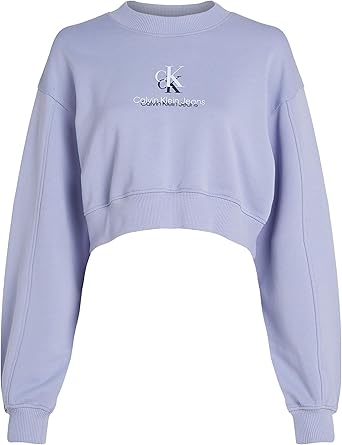 Felpa Calvin Klein crewneck Shadow Graphic donna colore viola