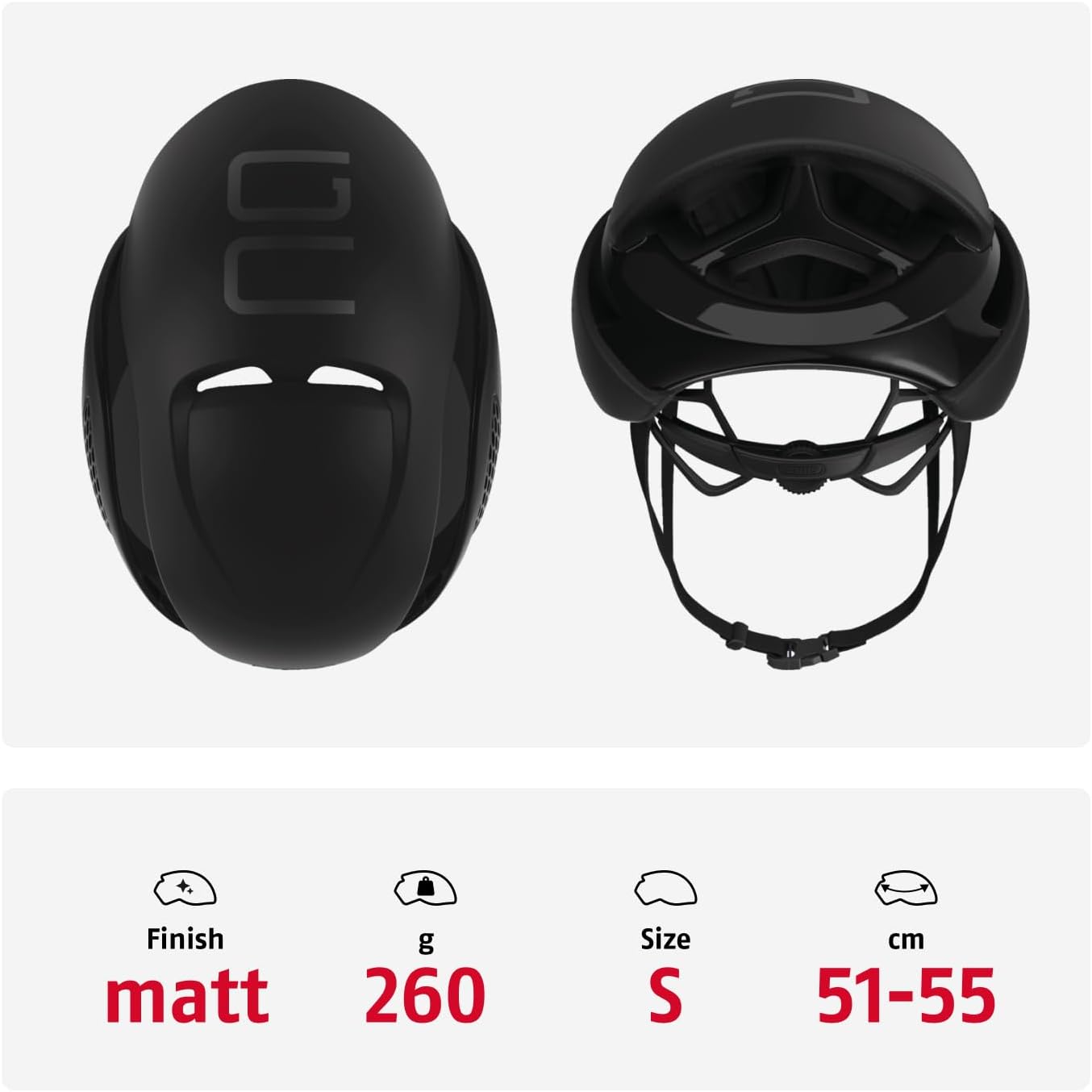 ABUS casco strada nero unisex sistema ventilazione ottimale