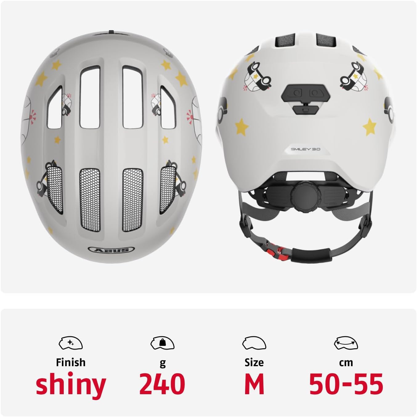 Casco ciclista ABUS per bambini design ergonomico con spazio trecce