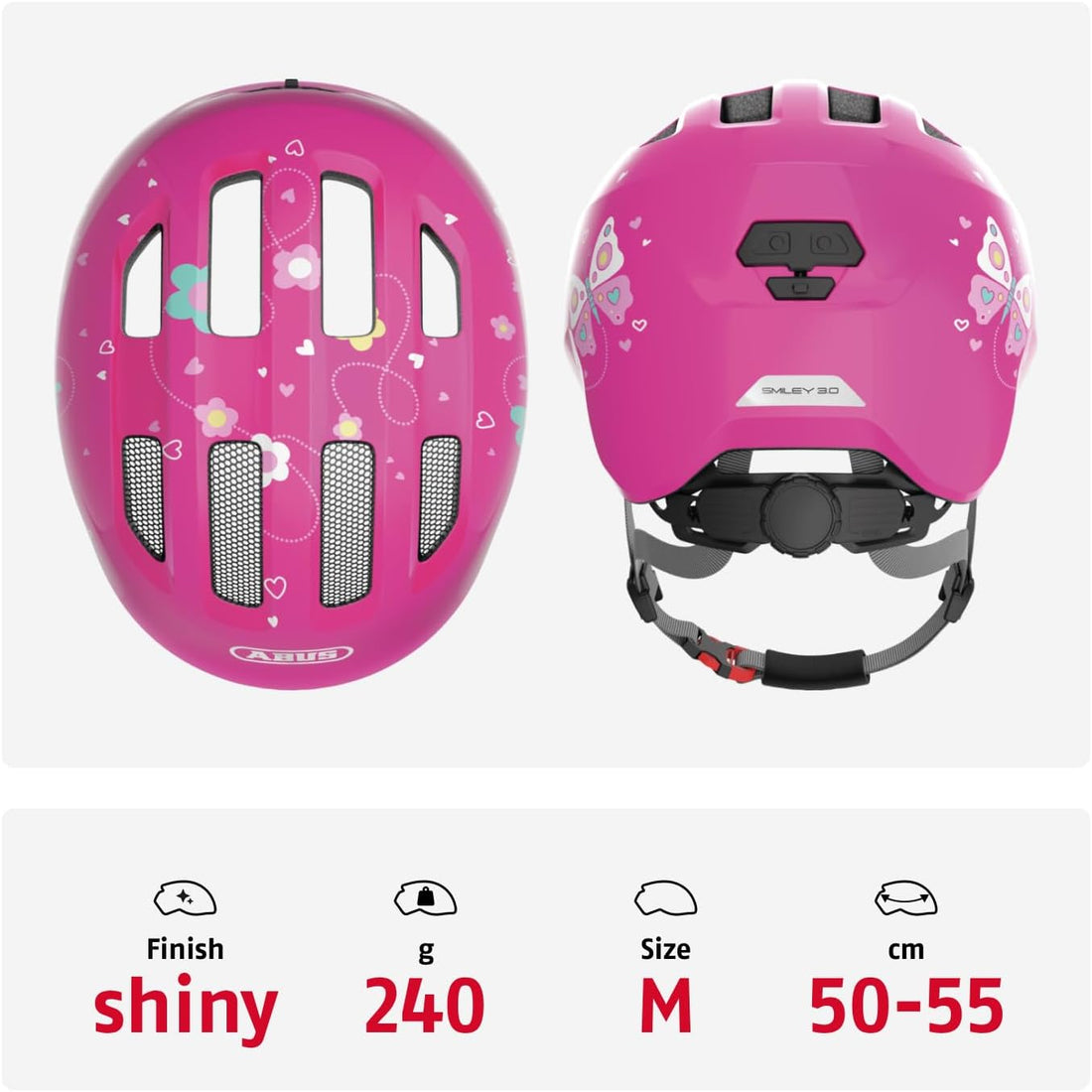Casco bicicletta bambini ABUS Smiley 3.0 vestibilità profonda taglia M