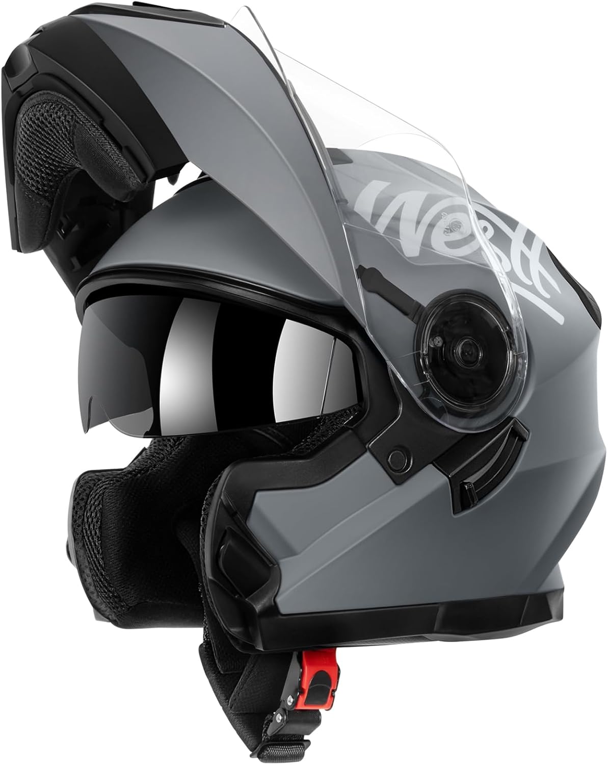 Westt Casco Moto Modulare ECE 22.06 con doppia visiera - vista frontale