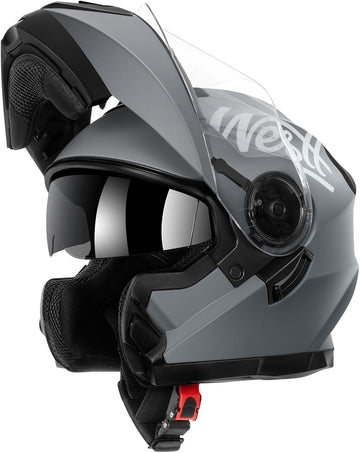 Westt Casco Moto Modulare ECE 22.06 con doppia visiera - vista frontale