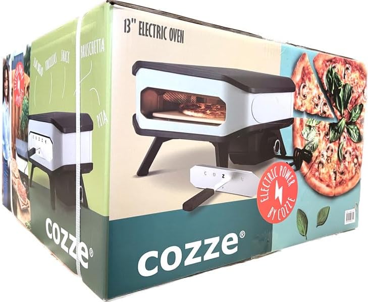 Cozze forno pizza elettrico 13 pollici con pietra cordierite e termometro digitale