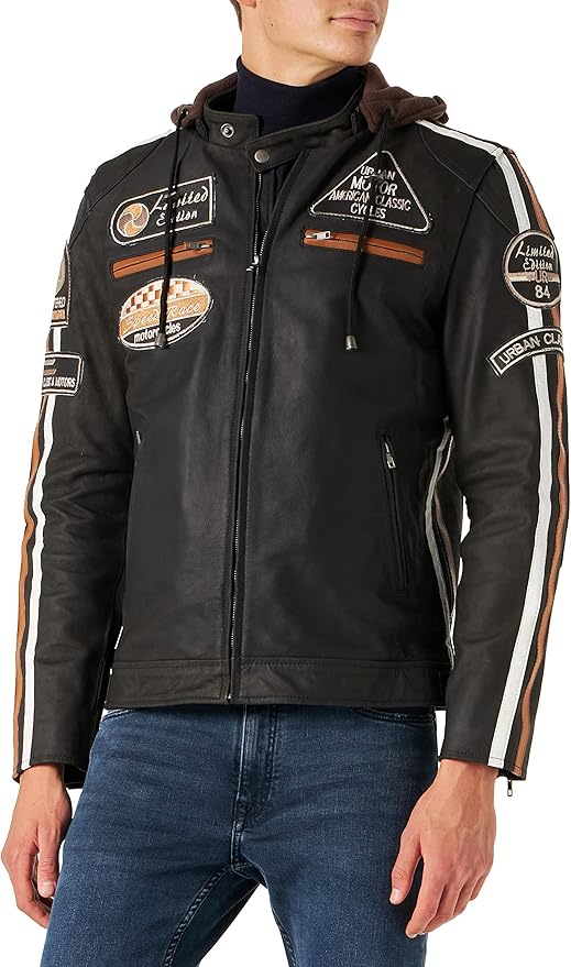 Equipaggiamento moto sicurezza Urban Leather giacca protezioni CE