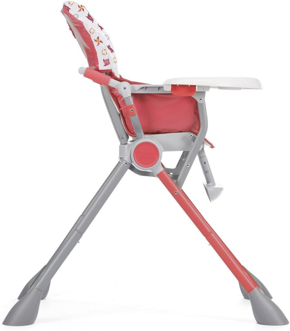 Seggiolone pieghevole Chicco rosso per bambini dettaglio struttura