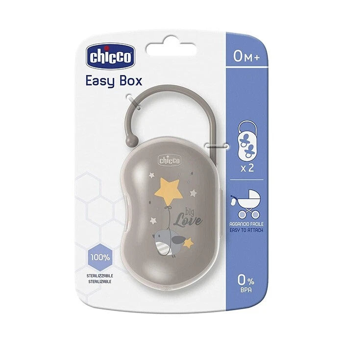 Chicco porta succhietto doppio grigio custodia igienica per 2 ciucci