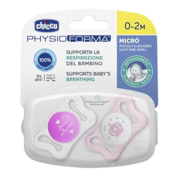 Chicco Succhietti Physio Micro 0-2 Mesi Bambina confezione 2 pezzi