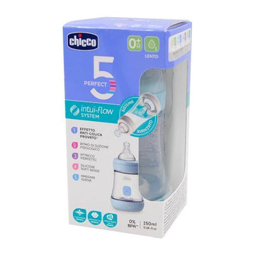Chicco Biberon Perfect 5 Boy 150ml silicone azzurro