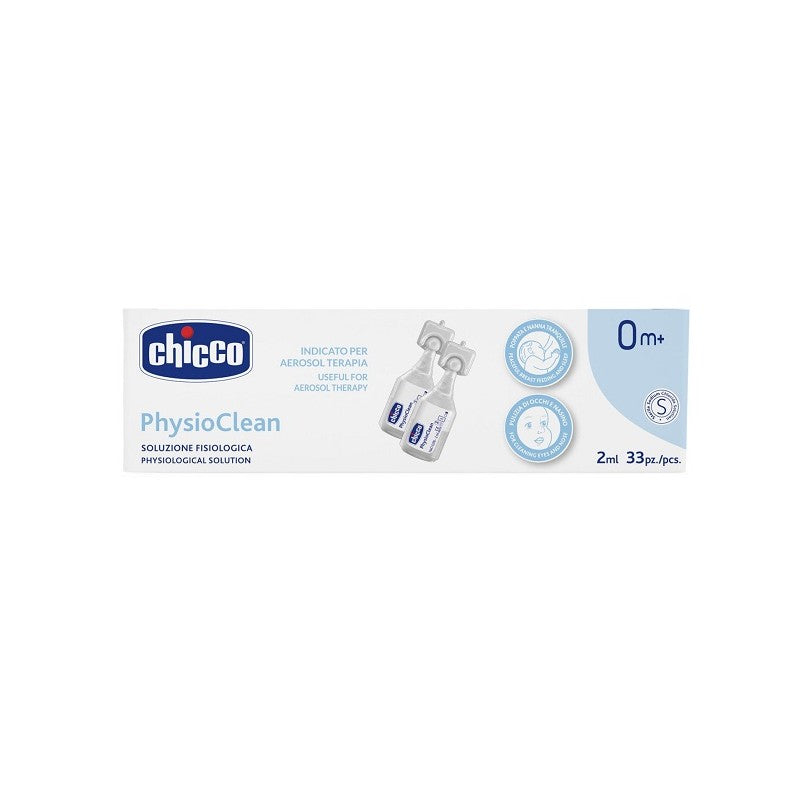 Chicco PhysioClean soluzione fisiologica 33 fiale monodose 2ml per igiene nasale neonati