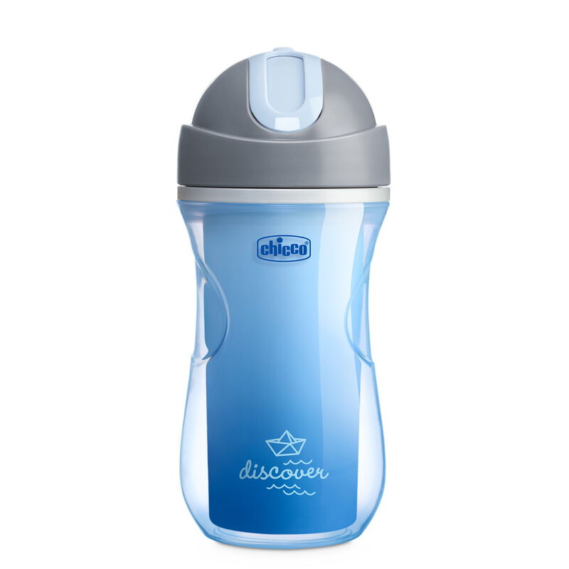 Dettaglio tazza sport Chicco baby care colorazione azzurra