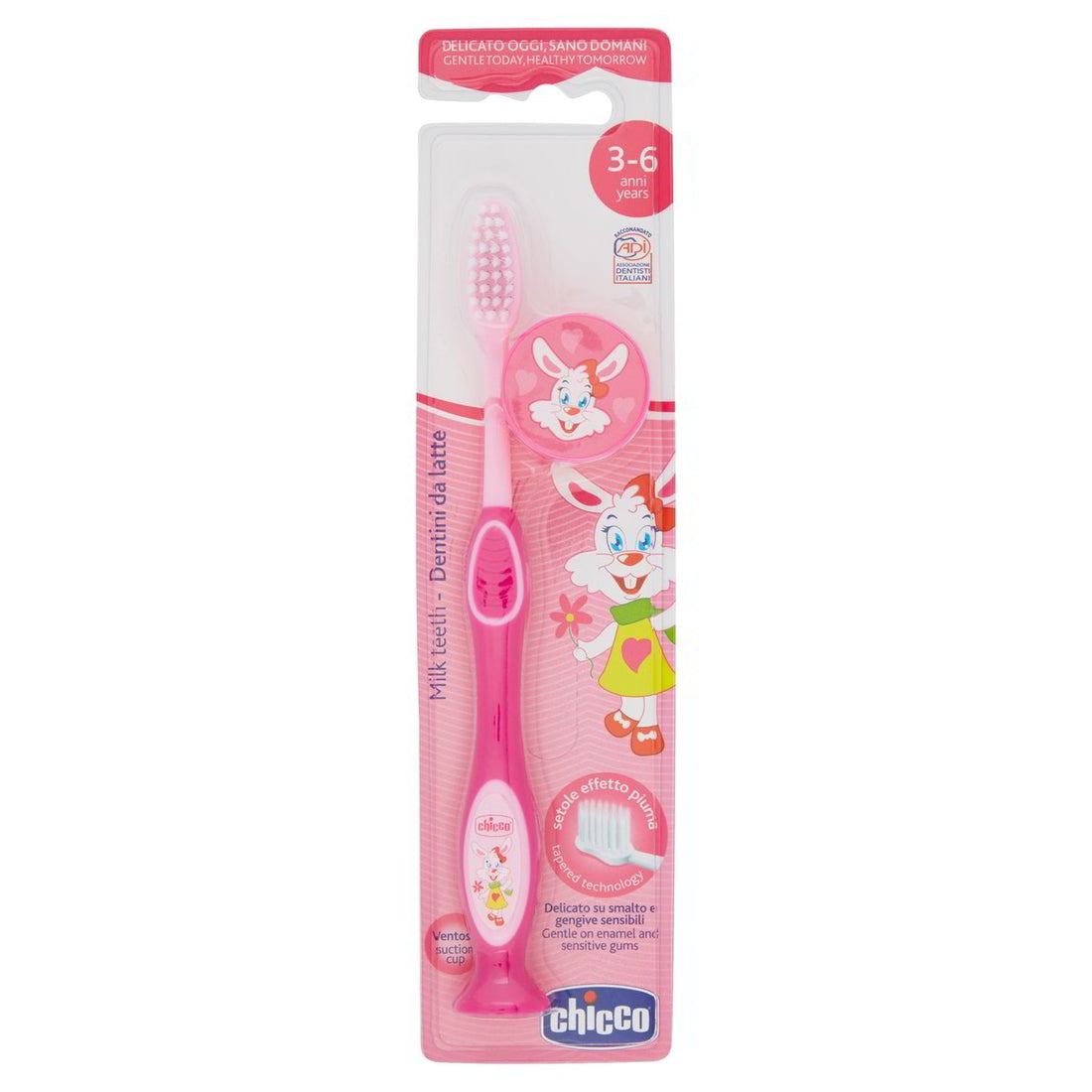 Chicco spazzolino bambini 3-6 anni rosa igiene orale