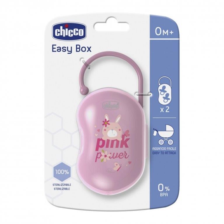 Chicco porta ciuccio rosa custodia igienica per neonati 0 mesi