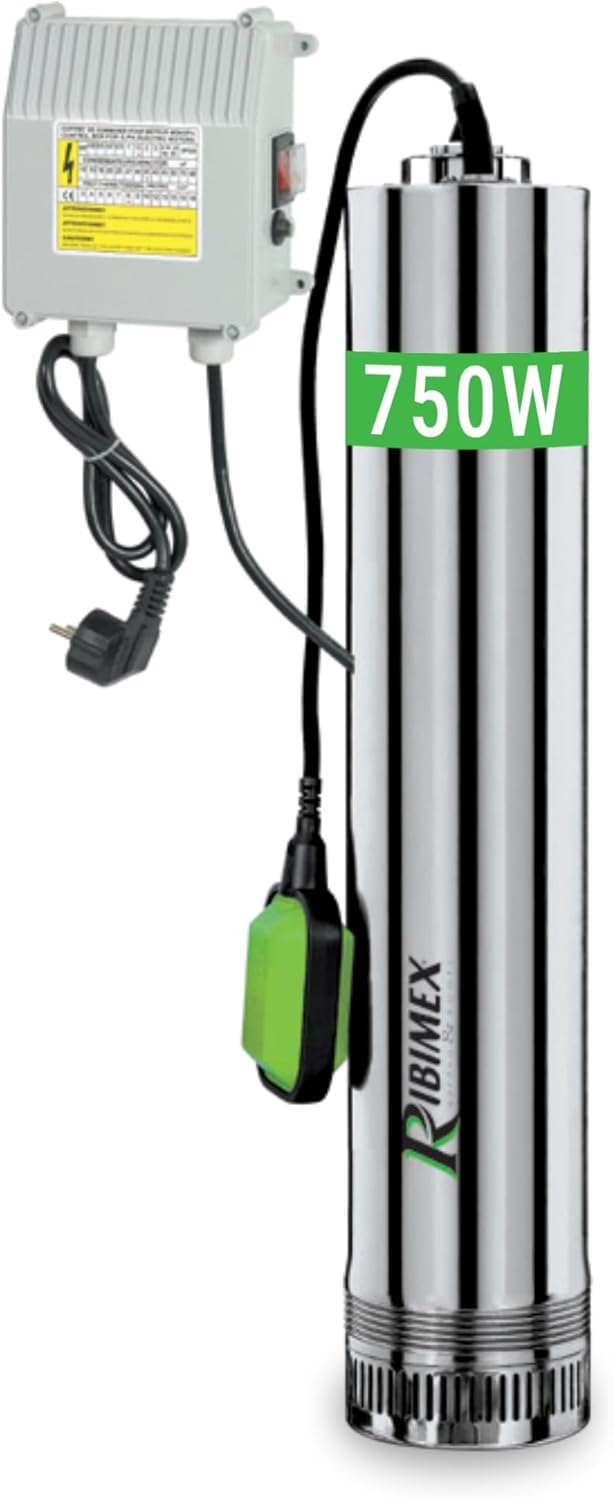 Pompa Sommersa 750W 4 Turbine per Pozzi Profondi