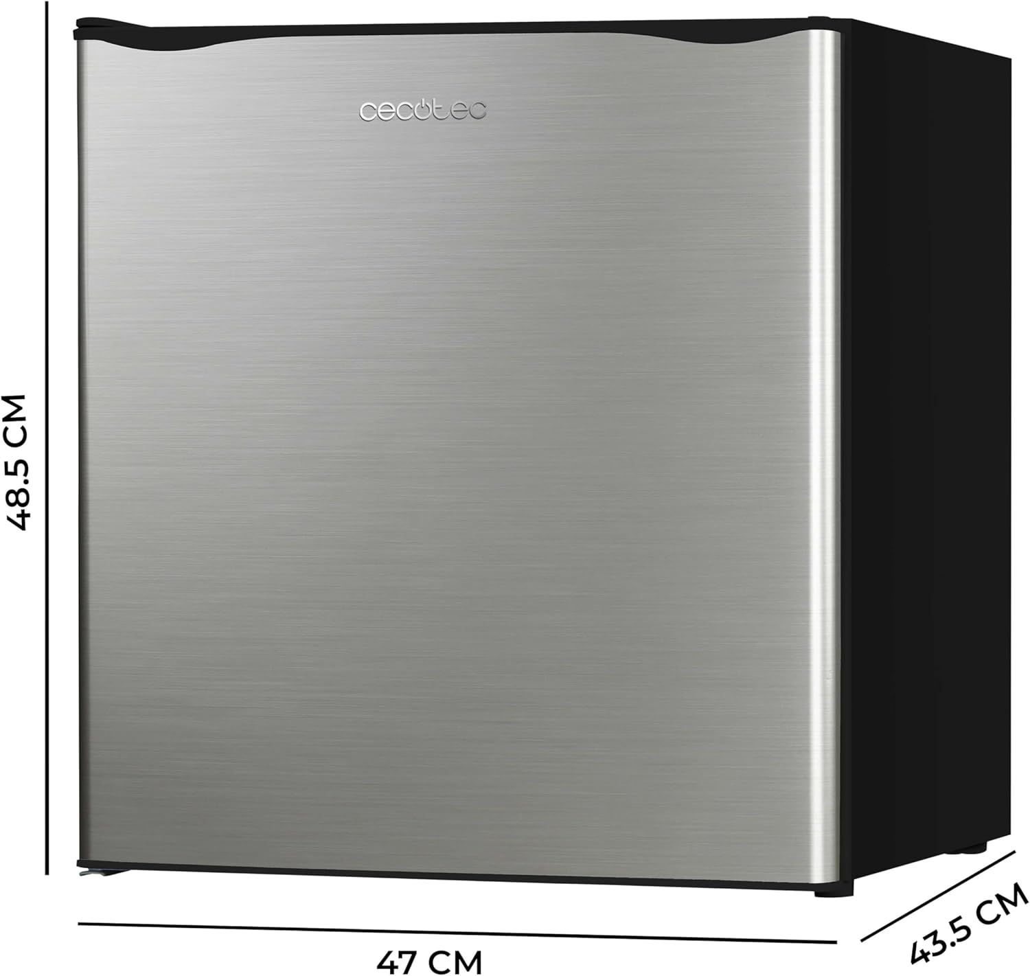 Mini frigo Cecotec 46 litri con ripiani regolabili dettagli interni