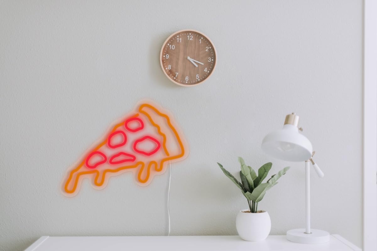 Candyshock Insegna LED Neon Pizza 40x25cm decorazione luminosa parete