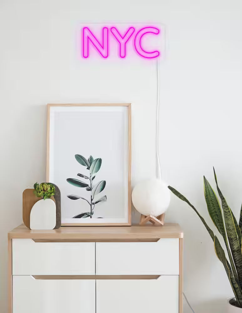 Candyshock insegna luminosa LED effetto neon design NYC 40x18cm