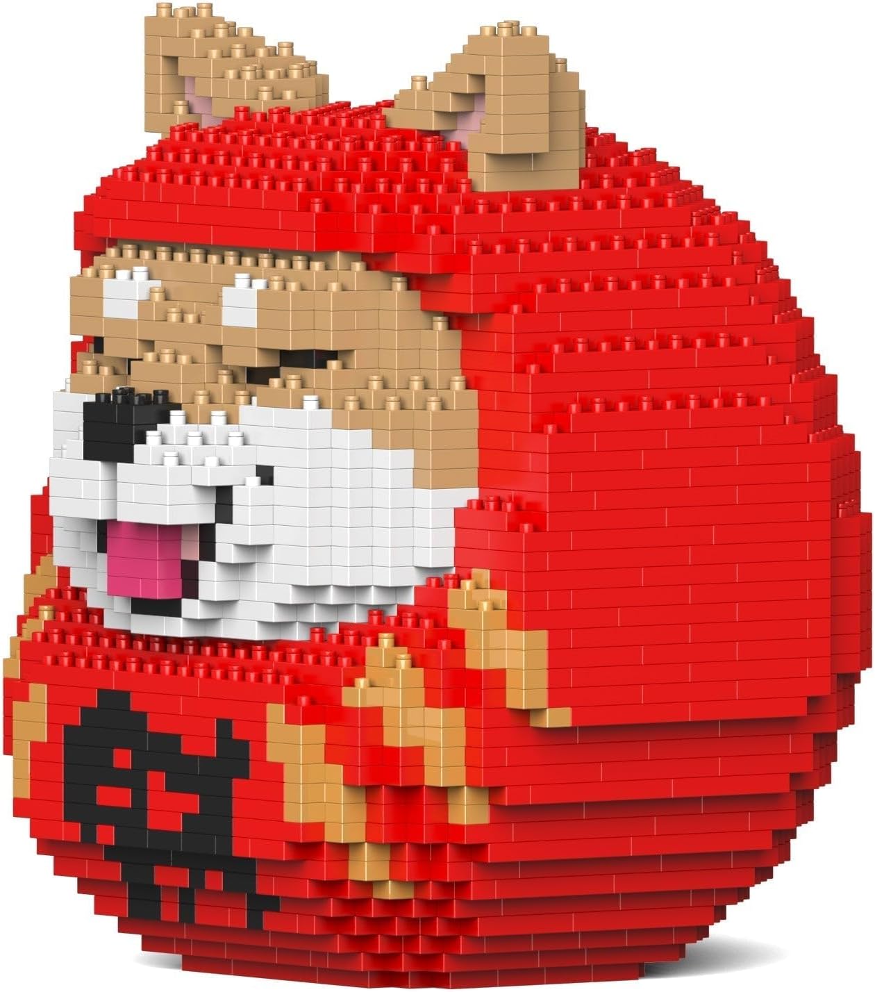 Kit mattoncini JEKCA scultura decorativa Shiba Inu Daruma blocchi da costruire