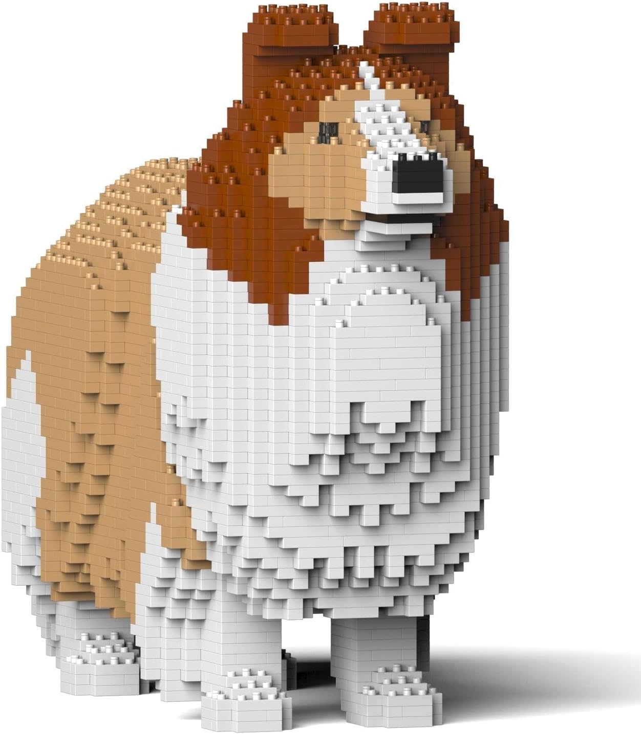 Scultura mattoncini JEKCA Shetland Sheepdog completata - Idea regalo originale