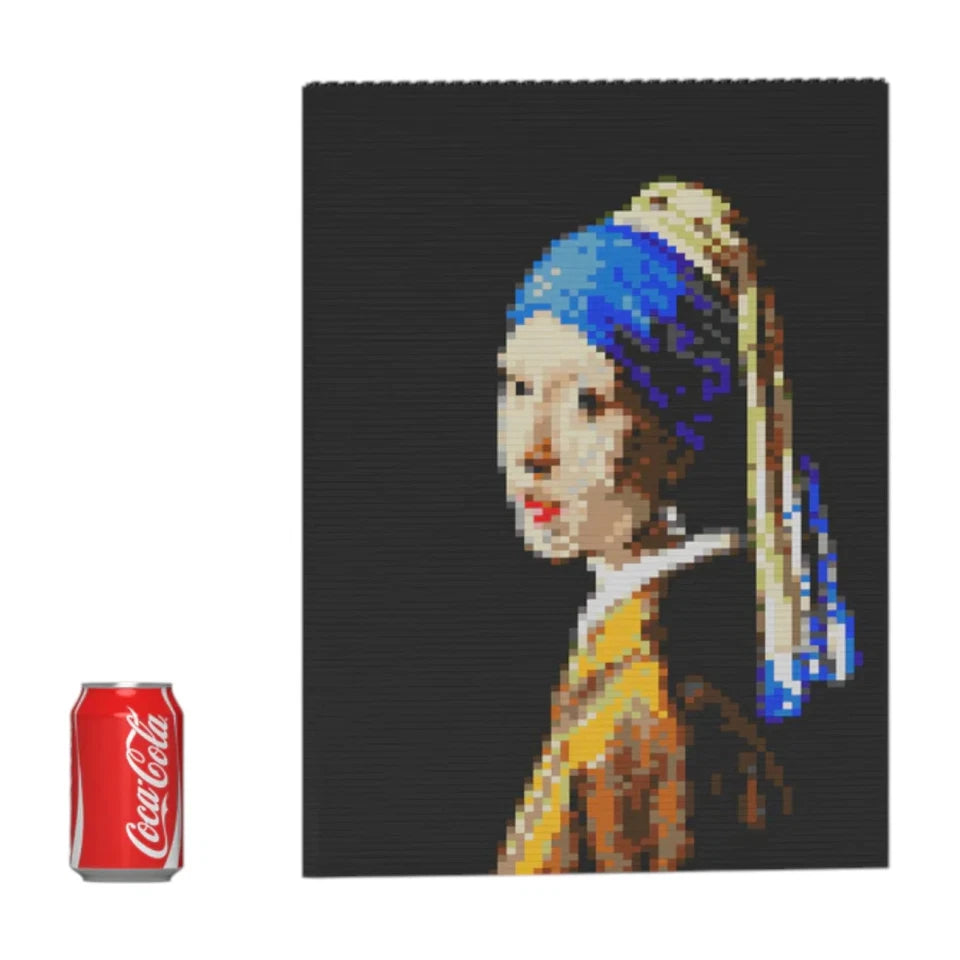 Set costruzioni JEKCA capolavoro artistico Ragazza Orecchino Perla dettaglio