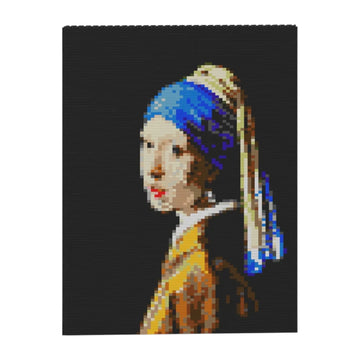Set costruzioni JEKCA capolavoro artistico Ragazza Orecchino Perla dettaglio