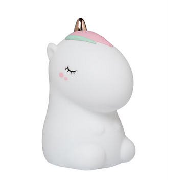 Lampada LED Unicorno QUSHINI in silicone - luce notturna decorativa