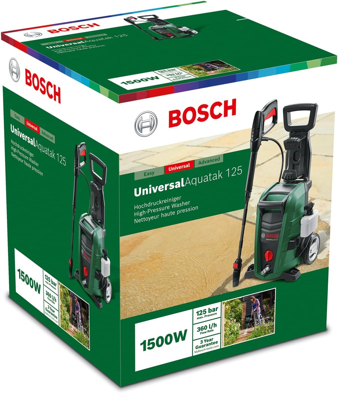 Bosch UniversalAquatak 125 idropulitrice 1500W 125 bar per pulizia esterna