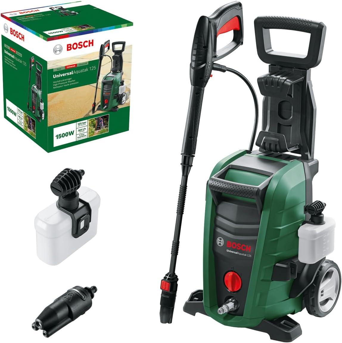 Bosch idropulitrice domestica 125 bar con tubo flessibile 5 metri