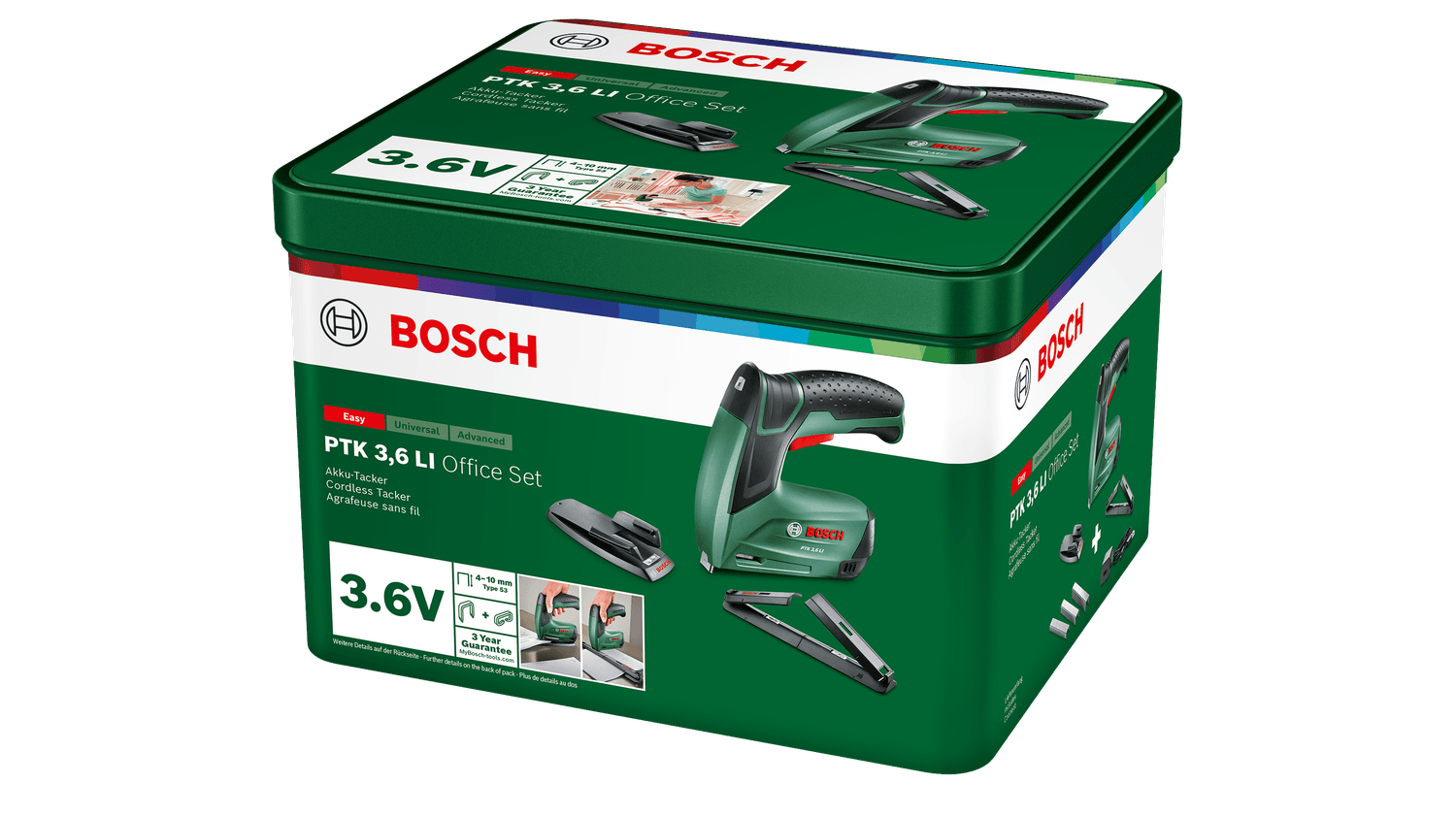 Graffatrice Bosch PTK 3.6 LI batteria ricaricabile 3.6V dettaglio prodotto
