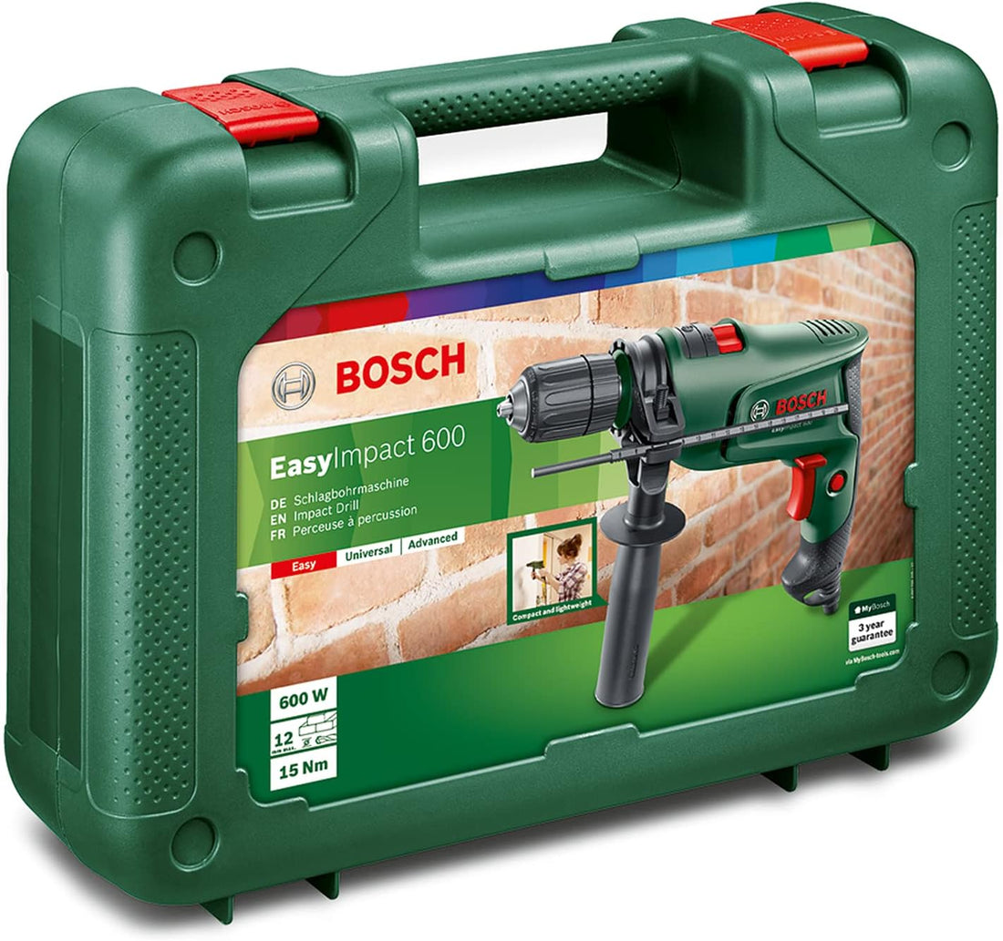 Trapano Bosch EasyImpact 600 dettaglio funzione percussione e impugnatura ergonomica