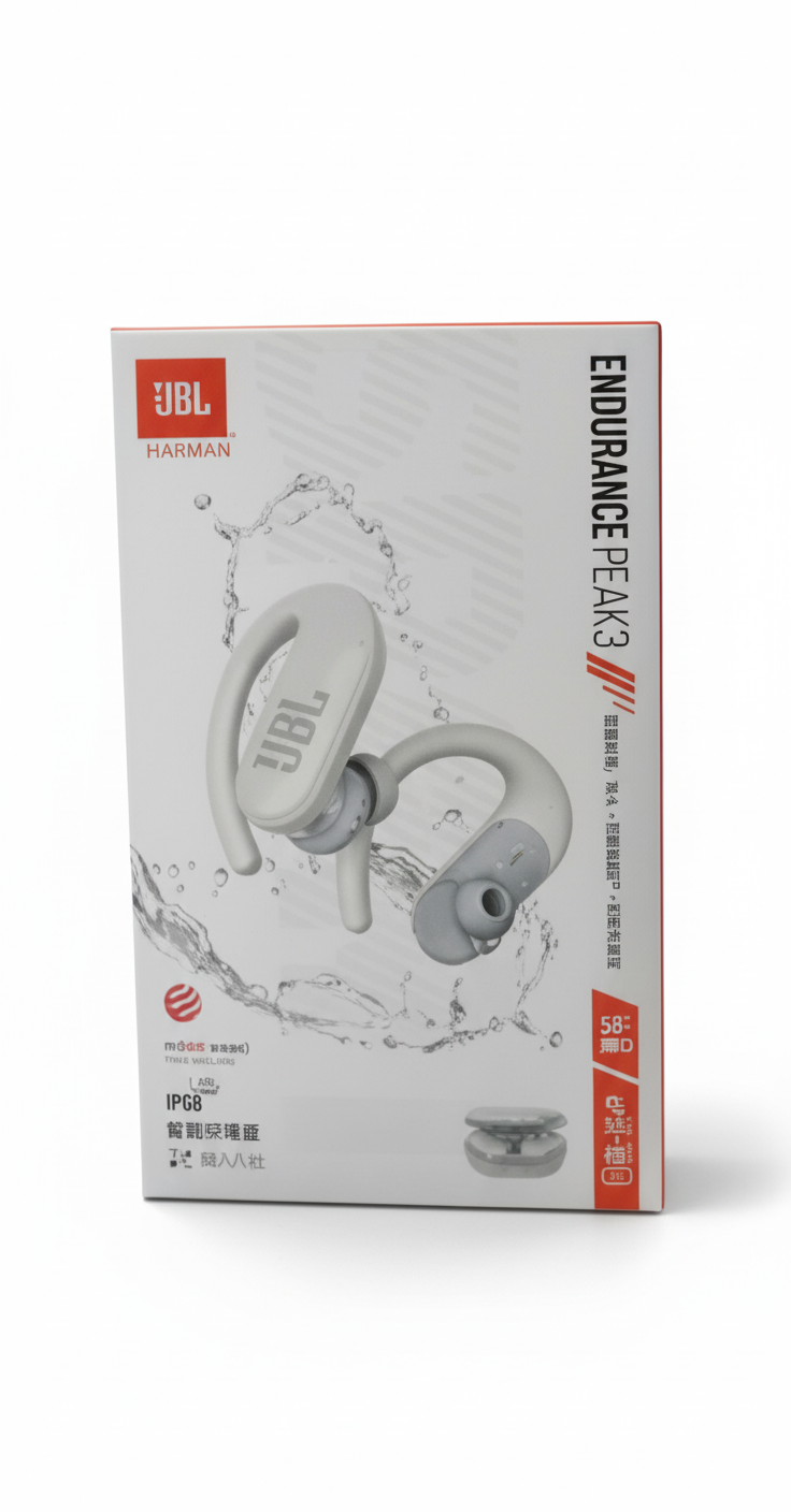 JBL Endurance Peak 3 auricolari sportivi wireless bianchi