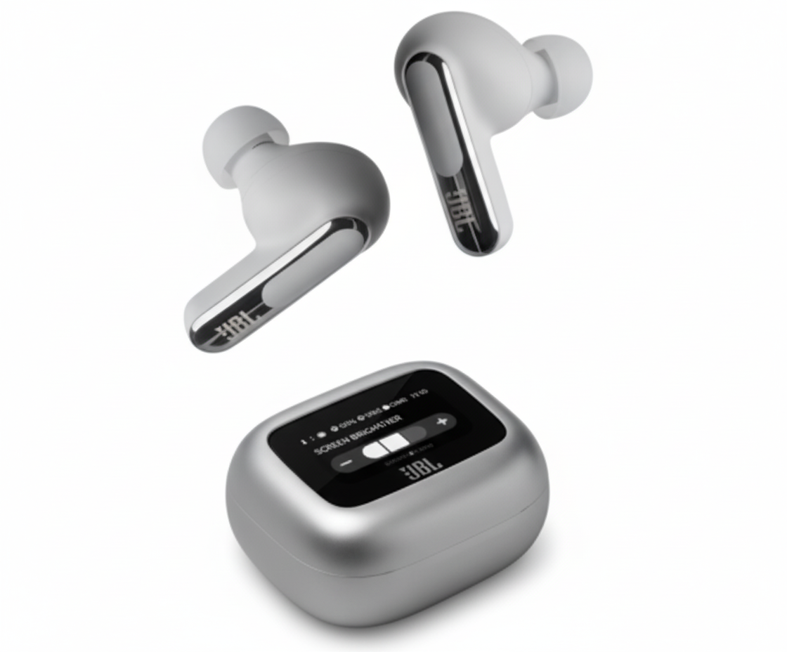 JBL Live Beam 3 Auricolari Wireless Bluetooth Argento