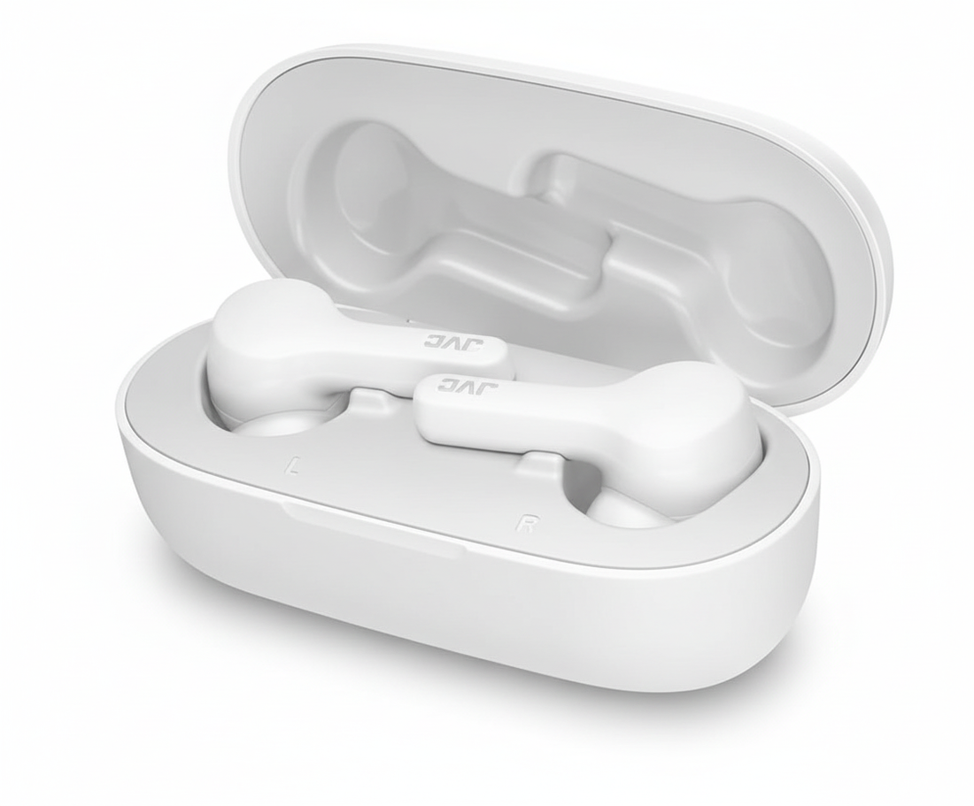 JVC HA-A8T Auricolari True Wireless bianchi vista frontale