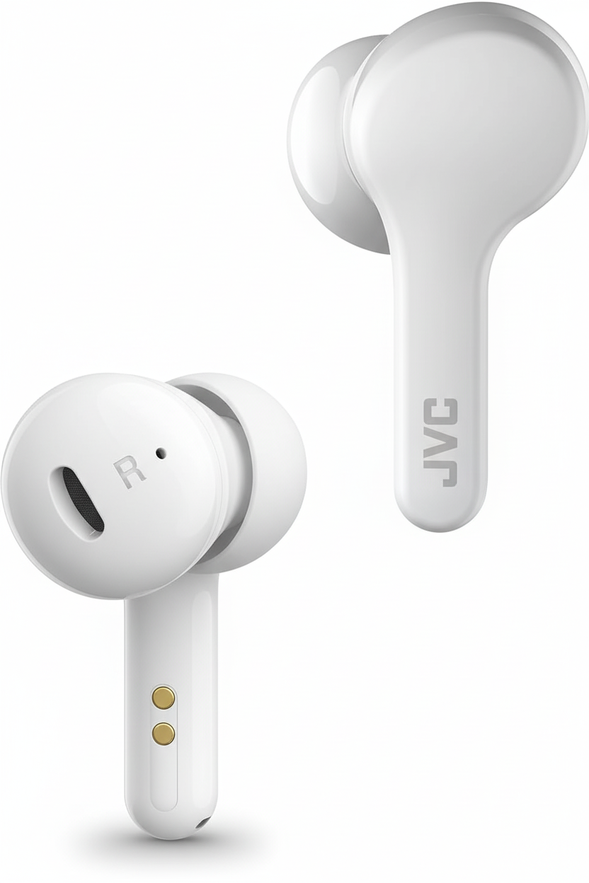 JVC HA-A8T Auricolari True Wireless bianchi vista frontale