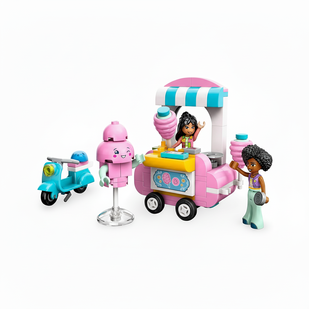 LEGO Friends 41723 Bancarella Zucchero Filato e Scooter - Set Costruzioni