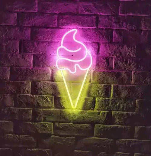 Insegna LED Neon Gelato da Parete - Decorazione Luminosa Camera 40x20.5cm