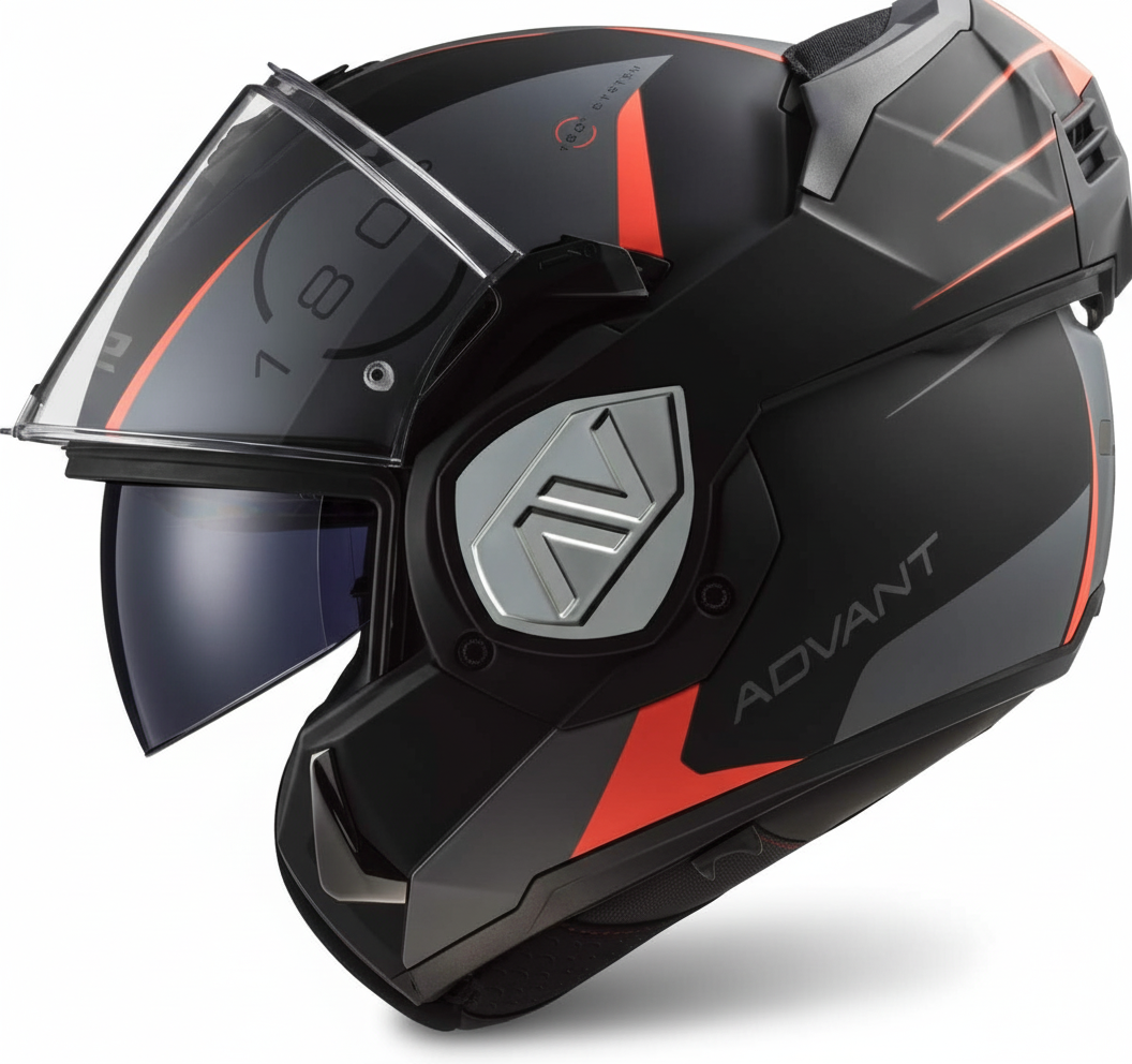 Casco moto LS2 modulare taglia L dettaglio ventilazione
