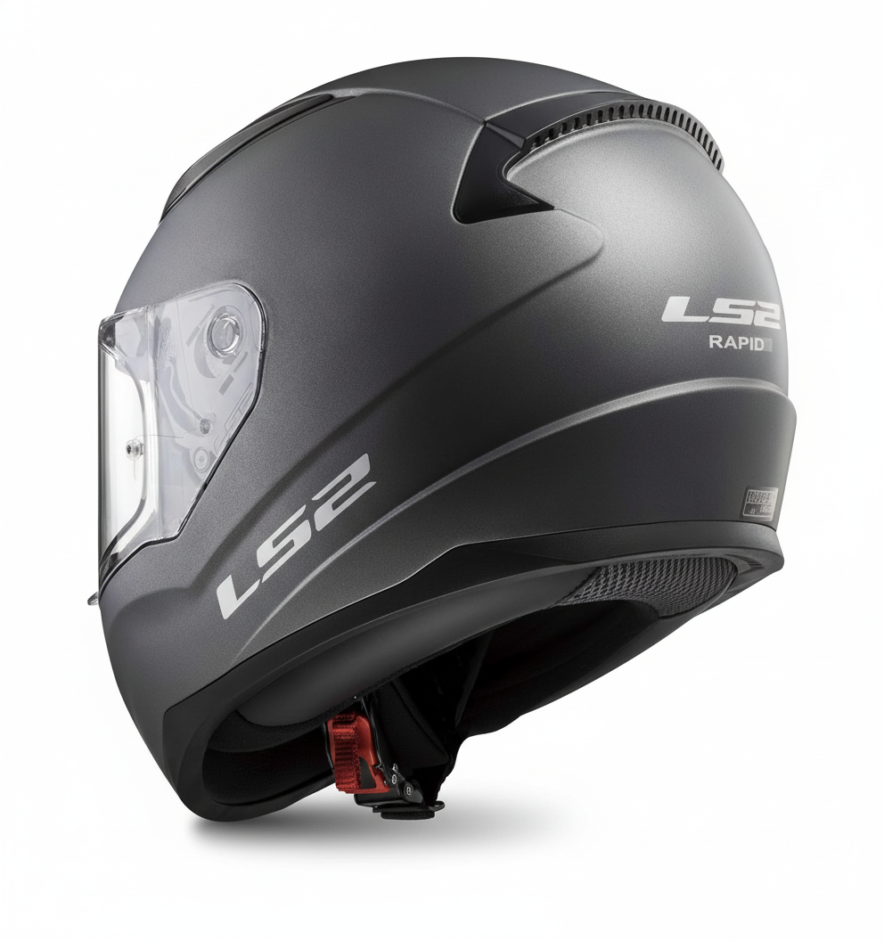 LS2 RAPID SOLID Casco Moto Integrale Titanio Opaco XXL