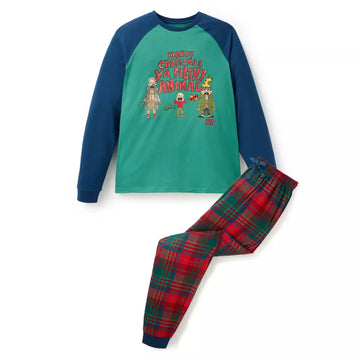 Pigiama Natalizio Unisex “Merry Christmas Ya Filthy Animal” – Ispirato a Mamma, ho perso l’aereo – 100% Cotone tg EU M