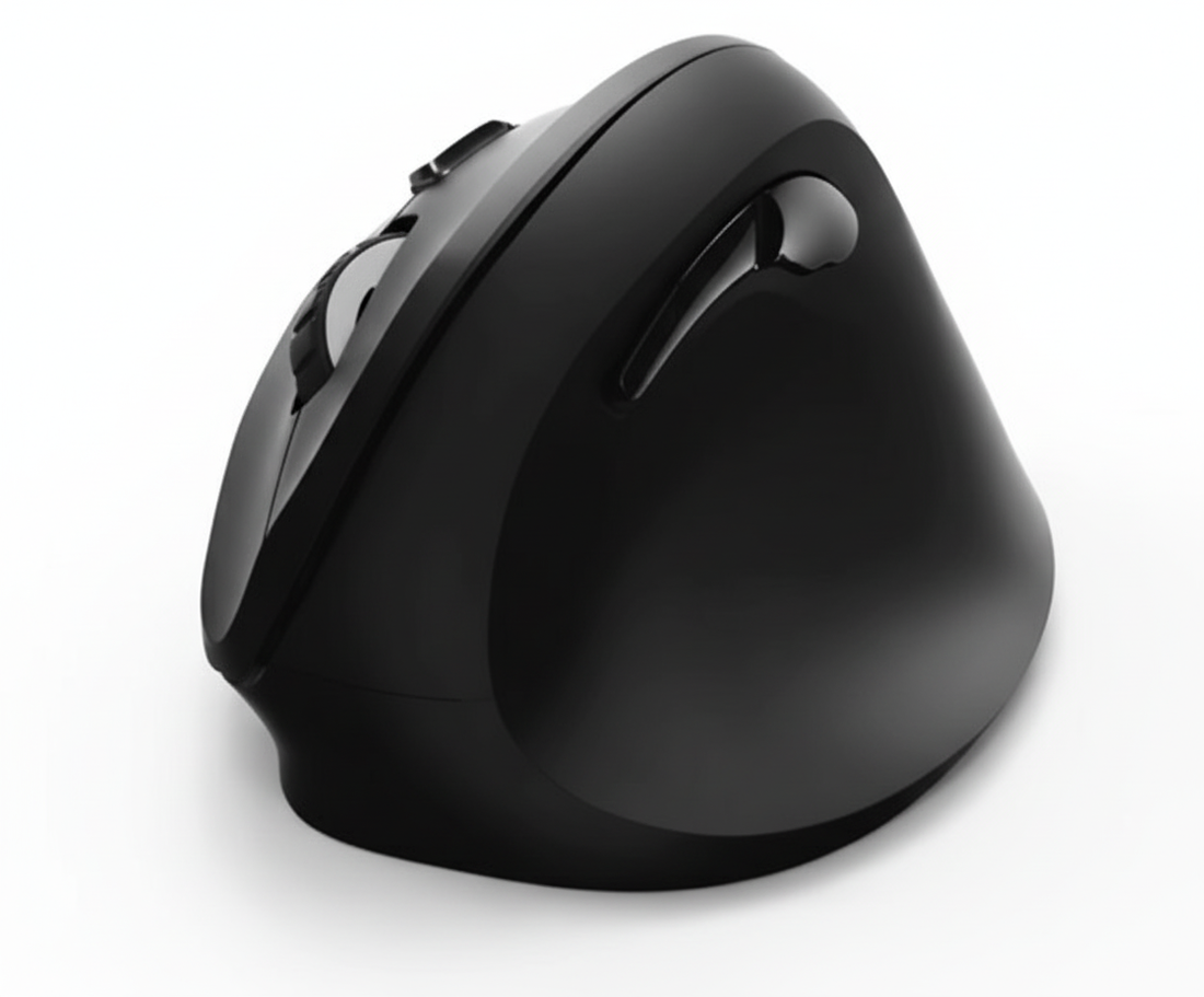 Mouse Ergonomico Wireless Hama - Vista laterale design verticale
