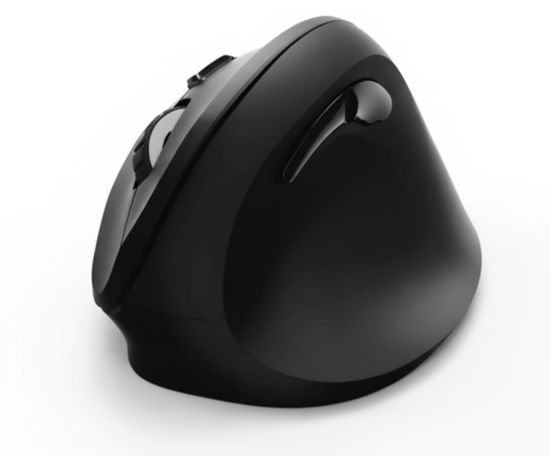 Mouse Ergonomico Wireless Hama - Vista laterale design verticale