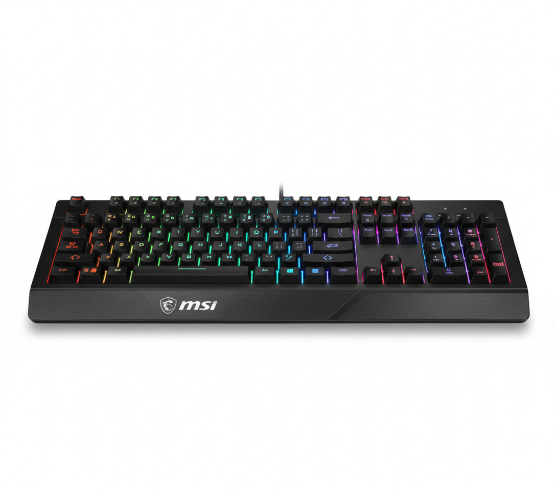 Tastiera e Mouse Gaming MSI vista dettaglio RGB